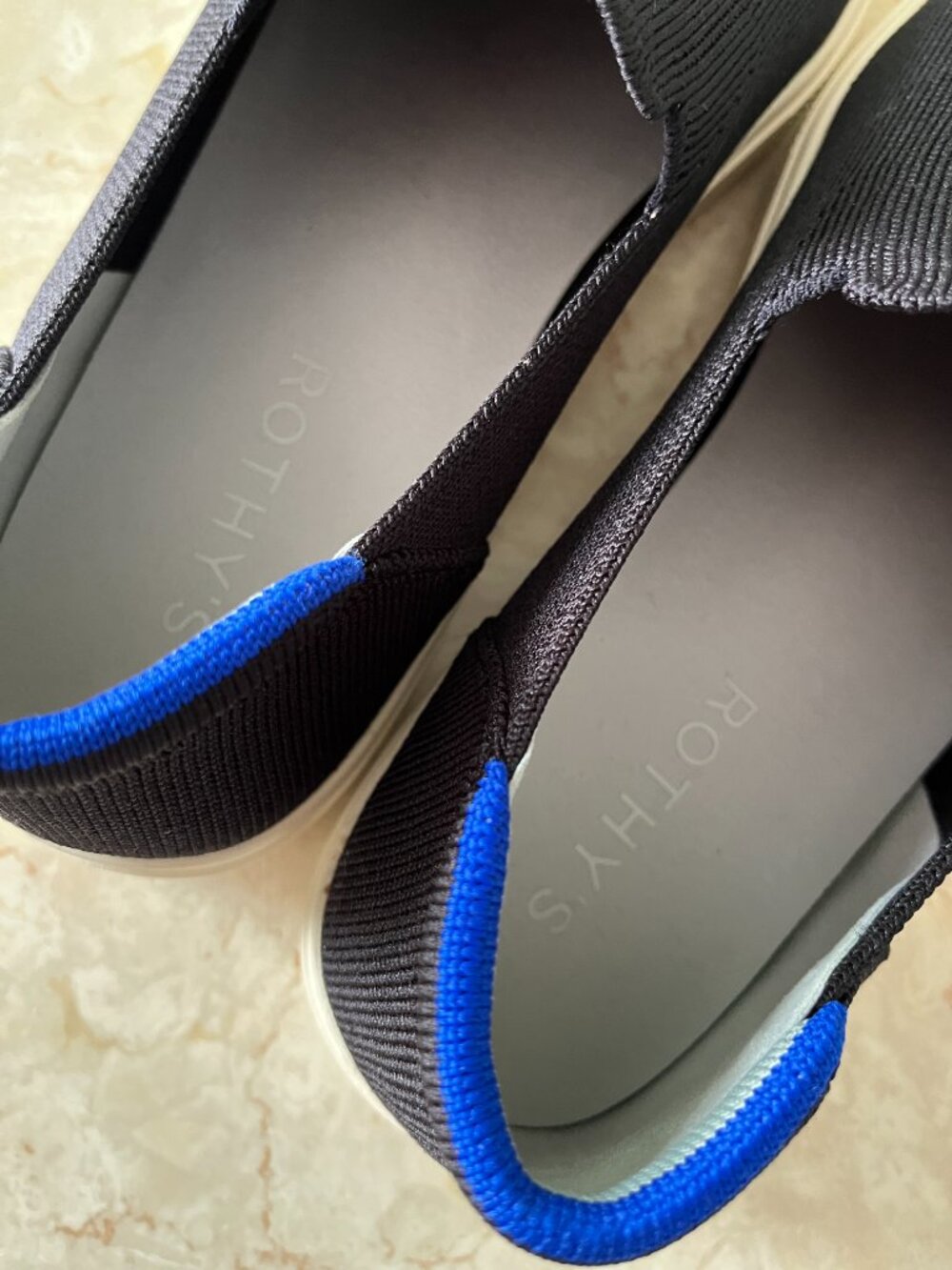 Rothy's Men's Sz 12 Original Slip On Sneaker in Black - Picture 9 of 13